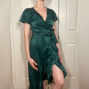 True Wrap Ruffle Dress